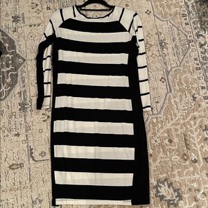 Black and White Striped Dress